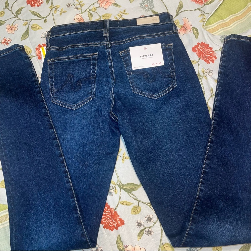 AG Adriano Goldschmied Dark Blue B Type 03 Straight Skinny Jeans - Picture 9 of 11